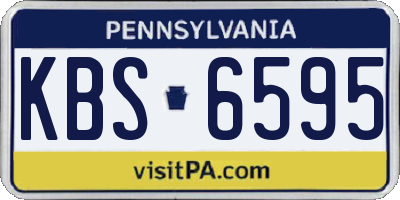 PA license plate KBS6595