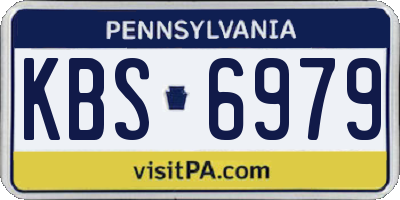 PA license plate KBS6979