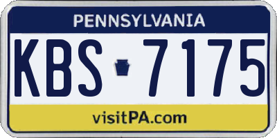 PA license plate KBS7175