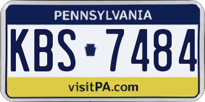 PA license plate KBS7484