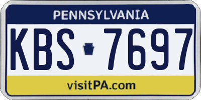 PA license plate KBS7697