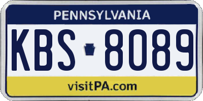 PA license plate KBS8089