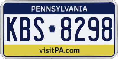 PA license plate KBS8298