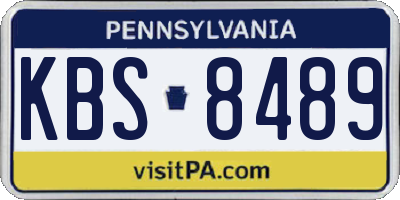 PA license plate KBS8489