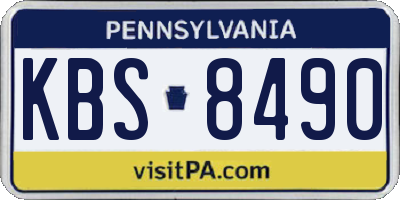 PA license plate KBS8490
