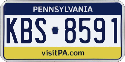 PA license plate KBS8591