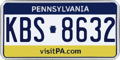 PA license plate KBS8632