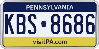 PA license plate KBS8686