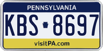 PA license plate KBS8697