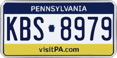 PA license plate KBS8979