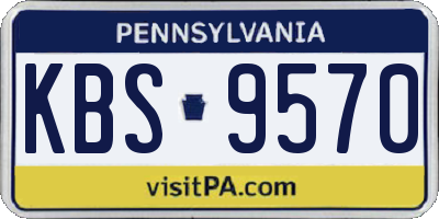 PA license plate KBS9570