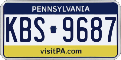PA license plate KBS9687
