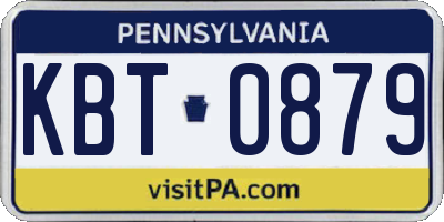 PA license plate KBT0879