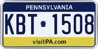 PA license plate KBT1508