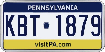 PA license plate KBT1879
