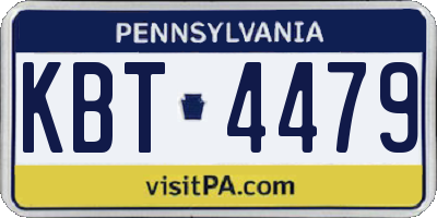 PA license plate KBT4479