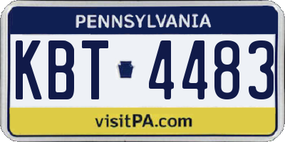 PA license plate KBT4483