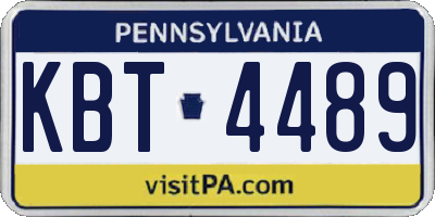 PA license plate KBT4489