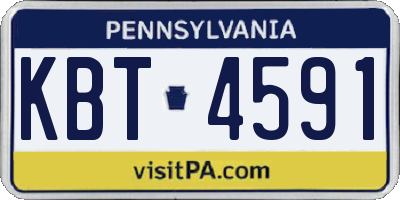PA license plate KBT4591