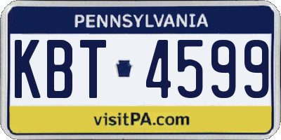 PA license plate KBT4599