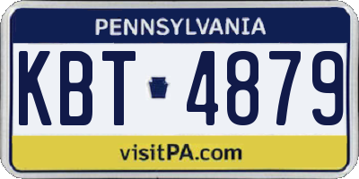 PA license plate KBT4879