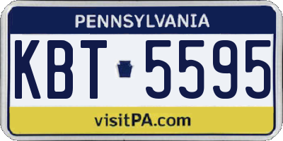 PA license plate KBT5595