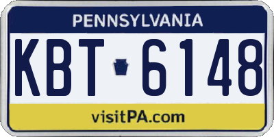 PA license plate KBT6148