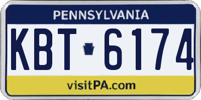 PA license plate KBT6174