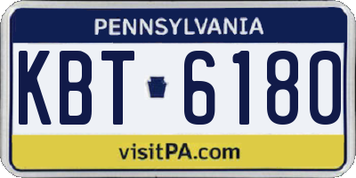 PA license plate KBT6180