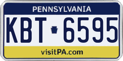 PA license plate KBT6595