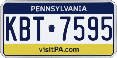 PA license plate KBT7595