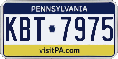 PA license plate KBT7975