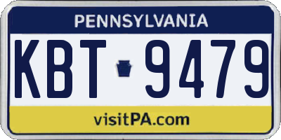 PA license plate KBT9479