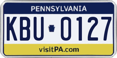 PA license plate KBU0127