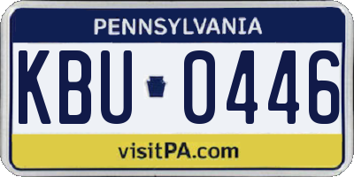 PA license plate KBU0446