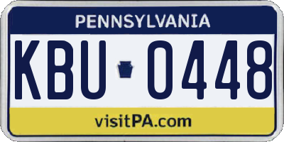 PA license plate KBU0448