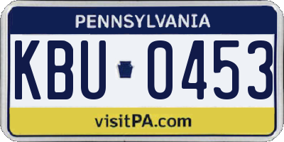 PA license plate KBU0453