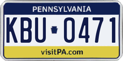 PA license plate KBU0471