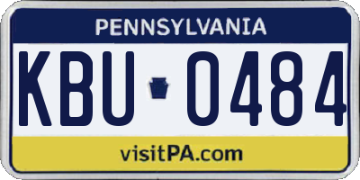 PA license plate KBU0484