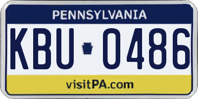 PA license plate KBU0486