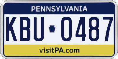 PA license plate KBU0487