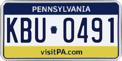 PA license plate KBU0491