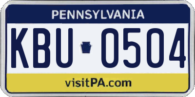 PA license plate KBU0504