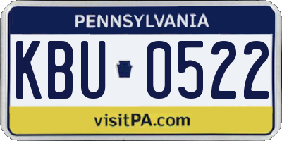 PA license plate KBU0522