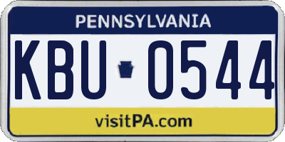 PA license plate KBU0544
