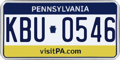 PA license plate KBU0546
