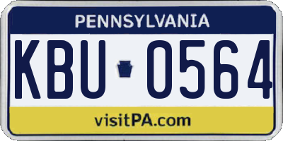PA license plate KBU0564