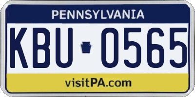 PA license plate KBU0565
