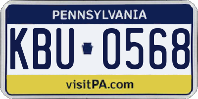 PA license plate KBU0568
