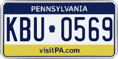 PA license plate KBU0569